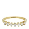 Anillo clásico con banda de latón dorado Glitz en color avellana Anillo clásico con banda de latón dorado Glitz en color avellana
