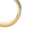Anillo con banda moleteada de acero inoxidable en dos tonos con textura moleteada a máquina Anillo con banda moleteada de acero inoxidable en dos tonos con textura moleteada a máquina
