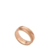 Anillo de acero inoxidable tono oro rosa con textura lineal Harlow Anillo de acero inoxidable tono oro rosa con textura lineal Harlow