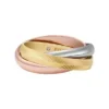 Anillo de acero inoxidable tricolor con eslabones entrelazados Harlow Anillo de acero inoxidable tricolor con eslabones entrelazados Harlow