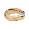 Anillo de acero inoxidable tricolor con eslabones entrelazados Harlow Anillo de acero inoxidable tricolor con eslabones entrelazados Harlow