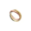 Anillo de acero inoxidable tricolor con eslabones entrelazados Harlow Anillo de acero inoxidable tricolor con eslabones entrelazados Harlow