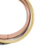 Anillo de acero inoxidable tricolor con eslabones entrelazados Harlow Anillo de acero inoxidable tricolor con eslabones entrelazados Harlow