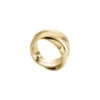 Anillo de banda de acero inoxidable dorado con eslabones entrelazados Harlow Anillo de banda de acero inoxidable dorado con eslabones entrelazados Harlow