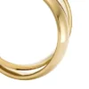 Anillo de banda de acero inoxidable dorado con eslabones entrelazados Harlow Anillo de banda de acero inoxidable dorado con eslabones entrelazados Harlow