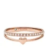 Anillo de banda de acero inoxidable en tono oro rosa Sutton Hearts To You Anillo de banda de acero inoxidable en tono oro rosa Sutton Hearts To You