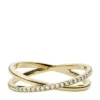 Anillo de banda Ellis Pavé Glitz de acero inoxidable dorado Anillo de banda Ellis Pavé Glitz de acero inoxidable dorado