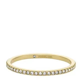 Anillo de banda Ellis Pavé Glitz de acero inoxidable dorado