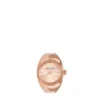 Anillo de reloj de acero inoxidable tono oro rosa con dos agujas Anillo de reloj de acero inoxidable tono oro rosa con dos agujas