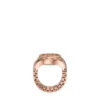 Anillo de reloj de acero inoxidable tono oro rosa con dos agujas Anillo de reloj de acero inoxidable tono oro rosa con dos agujas