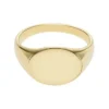 Anillo de sello Ellis de acero inoxidable dorado