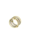 Anillo Prestack de acero inoxidable de dos tonos con textura lineal Harlow Anillo Prestack de acero inoxidable de dos tonos con textura lineal Harlow