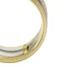 Anillo Prestack de acero inoxidable de dos tonos con textura lineal Harlow Anillo Prestack de acero inoxidable de dos tonos con textura lineal Harlow