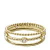Anillo Prestack de acero inoxidable dorado Val Vintage Heritage Anillo Prestack de acero inoxidable dorado Val Vintage Heritage