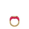 Anillo reloj de acero inoxidable rosa con dos agujas Anillo reloj de acero inoxidable rosa con dos agujas