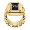 Anillo reloj Raquel Reloj de acero inoxidable dorado con dos agujas Anillo reloj Raquel Reloj de acero inoxidable dorado con dos agujas