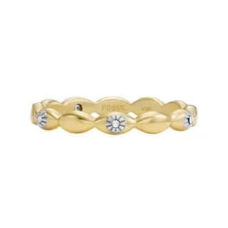 Anillo Sutton Evil Eye de acero inoxidable dorado