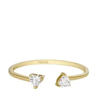 Anillo Toi Et Moi de acero inoxidable dorado Sadie Tokens Of Affection