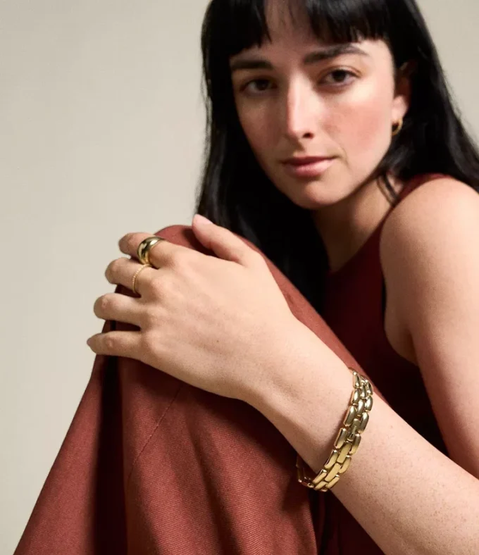 Arden Watch Links Pulsera de cadena de acero inoxidable dorado Arden Watch Links Pulsera de cadena de acero inoxidable dorado