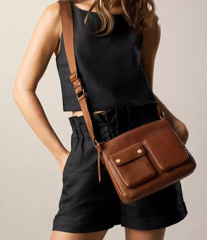 Bolso bandolera de piel Maysen Bolso bandolera de piel Maysen