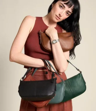 Bolso bandolera pequeño de piel Jolie