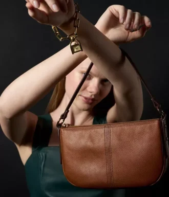 Bolso bandolera pequeño de piel Jolie