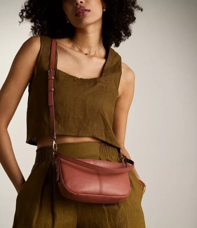 Bolso bandolera pequeño de piel Jolie