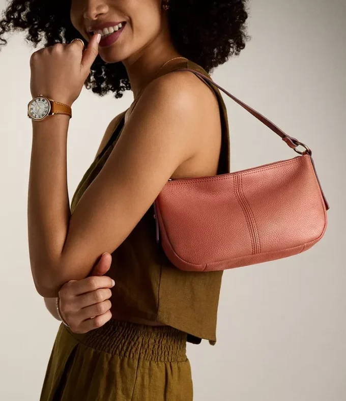 Bolso bandolera pequeño de piel Jolie