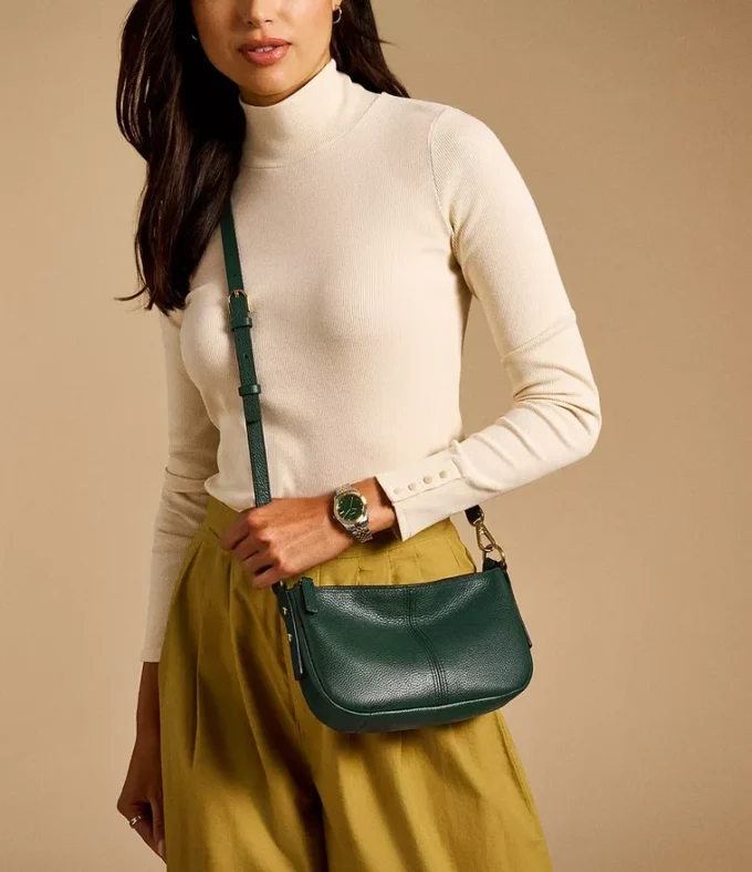 Bolso bandolera pequeño de piel Jolie Bolso bandolera pequeño de piel Jolie