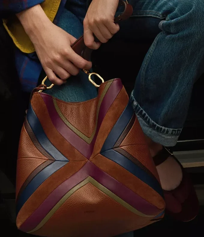 Bolso bandolera tipo cubo Jessie Patchwork Bolso bandolera tipo cubo Jessie Patchwork