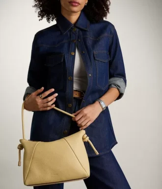 Bolso de hombro de piel Willa