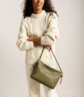Bolso de hombro de piel Willa