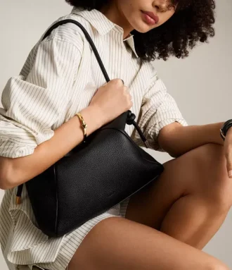 Bolso de hombro de piel Willa