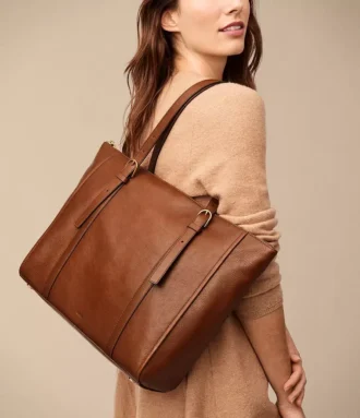 Bolso tote de piel Carlie