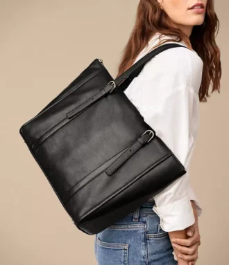 Bolso tote de piel Carlie