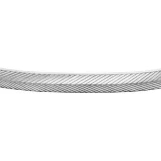 Brazalete de acero inoxidable con textura lineal Harlow