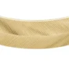 Brazalete tipo puño Harlow con textura lineal en acero inoxidable dorado Brazalete tipo puño Harlow con textura lineal en acero inoxidable dorado