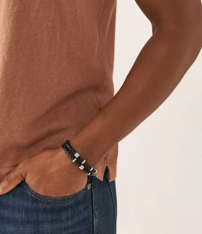 Bronson Leather Essentials Pulsera de cuero negro Bronson Leather Essentials Pulsera de cuero negro