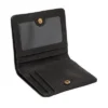 Cartera pequeña de doble pliegue RFID de cuero Logan
