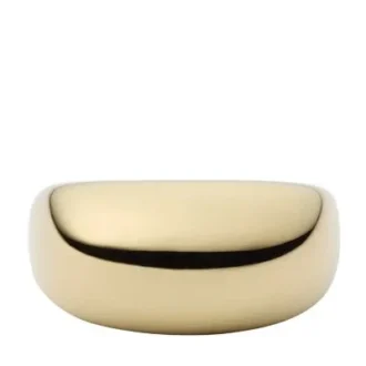 Colección Ellis Domed Anillo de acero inoxidable tono dorado