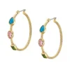 Colección Good Luck Pendientes de aro de acero inoxidable dorado Colección Good Luck Pendientes de aro de acero inoxidable dorado