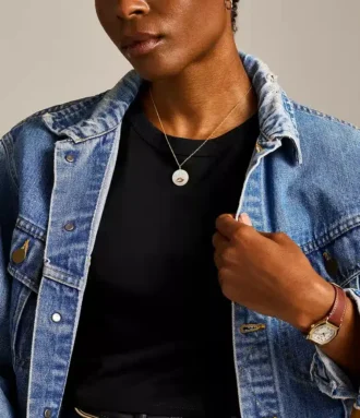 Collar con colgante de acero inoxidable chapado en oro Sutton Evil Eye