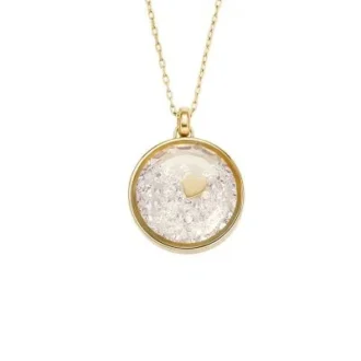 Collar con colgante de acero inoxidable dorado Sutton Yours Truly