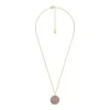 Collar con colgante de amatista púrpura y acero inoxidable dorado del signo zodiacal Sagitario Sutton