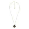 Collar con colgante de arenisca negra y acero inoxidable dorado del signo zodiacal Escorpio Sutton