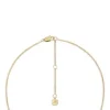 Collar con colgante de amatista púrpura y acero inoxidable dorado del signo zodiacal Sagitario Sutton