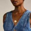 Collar con colgante Ellis de acero inoxidable dorado Collar con colgante Ellis de acero inoxidable dorado