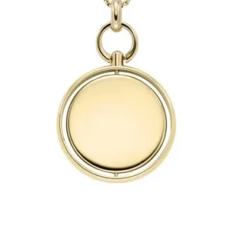 Collar con colgante Heritage Legacy Charm de acero inoxidable dorado
