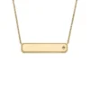 Collar con placa de identificación Sadie en acero inoxidable dorado Collar con placa de identificación Sadie en acero inoxidable dorado