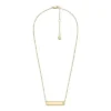 Collar con placa de identificación Sadie en acero inoxidable dorado Collar con placa de identificación Sadie en acero inoxidable dorado